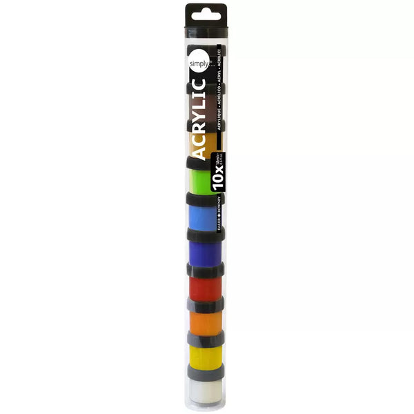 Daler Rowney Simply Acrylic Set Of 10 Pieces – 18ml