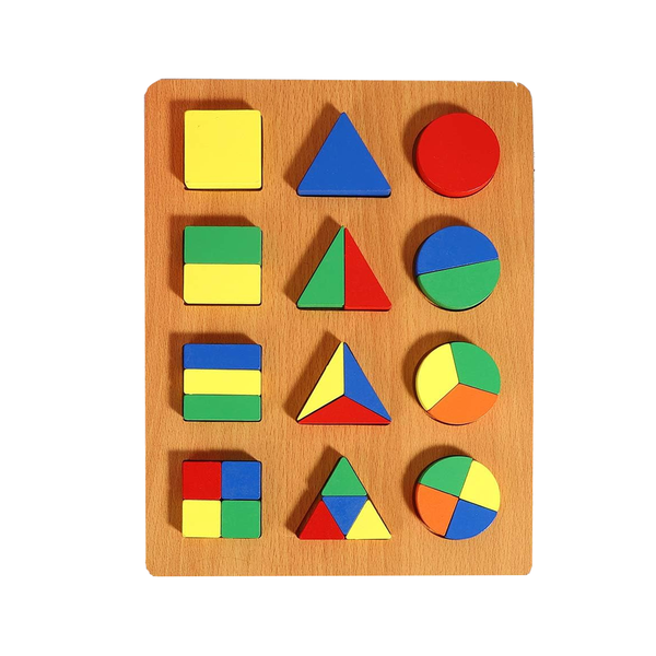 Math Shape Block Educational Wooden Toys