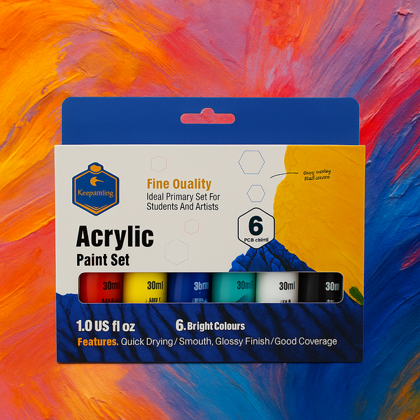 Keep Smiling Acrylic Color Tube 30ml Set Of 6