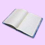 Floral Doodles Foil Journals Notebook Base Blue
