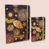 Floral Doodles Journal Notebook Foil Base Grey