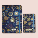 Floral Doodles Gold Foil Journals Notebook Green - thestationerycompany.pk