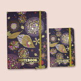 Floral Doodles Journal Notebook Foil Base Grey