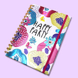 Happy Party Spiral Journal Notebook - thestationerycompany.pk