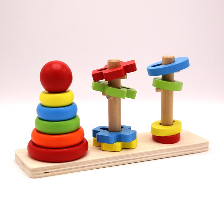Rainbow Three Column Tower Shape Educational Toys - thestationerycompany.pk