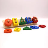 Geometric Shape Block Educational Wooden Toys - thestationerycompany.pk