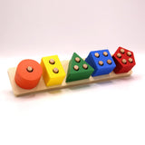 Geometric Shape Block Educational Wooden Toys - thestationerycompany.pk