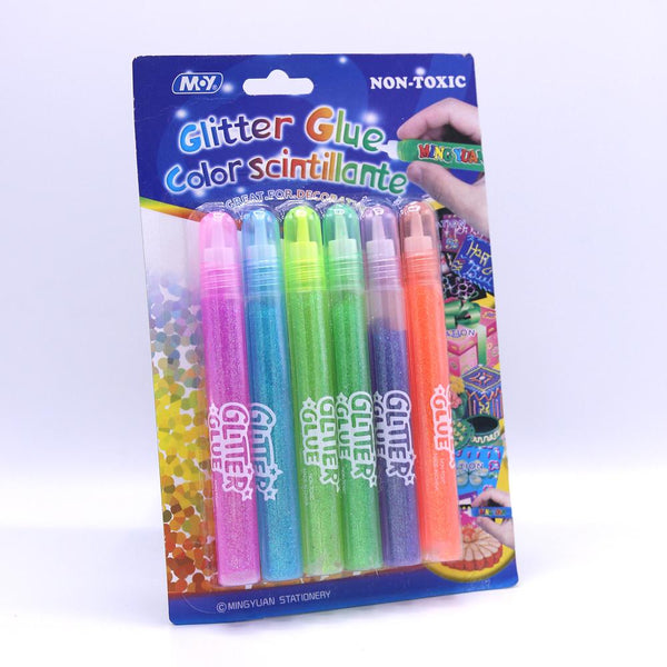 Moy Glitter Glue 6 Neon Color Set - thestationerycompany.pk