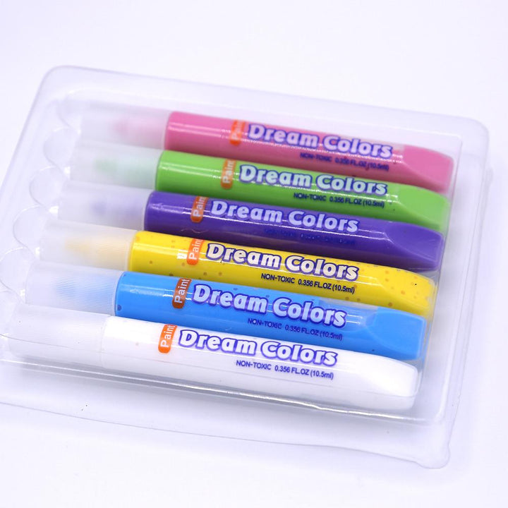 Moy 3d Art Paint Fabric Glue 10.5ml x 6 Colors - thestationerycompany.pk