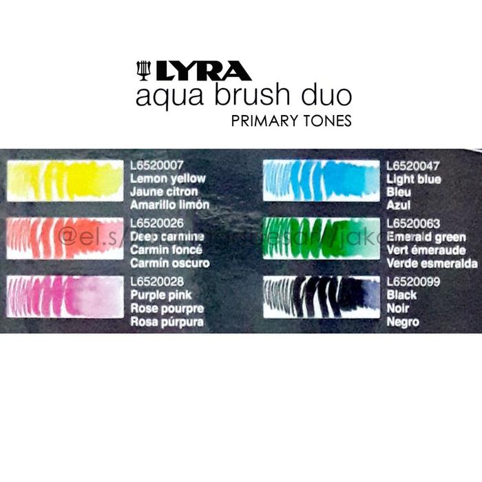 Lyra Aqua Brush Duo Water Soluble Marker Set Of 6pcs - thestationerycompany.pk