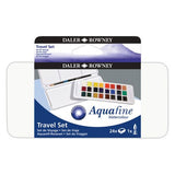 Daler Rowney Aquafine Watercolour Paint 24 Half Pan Set