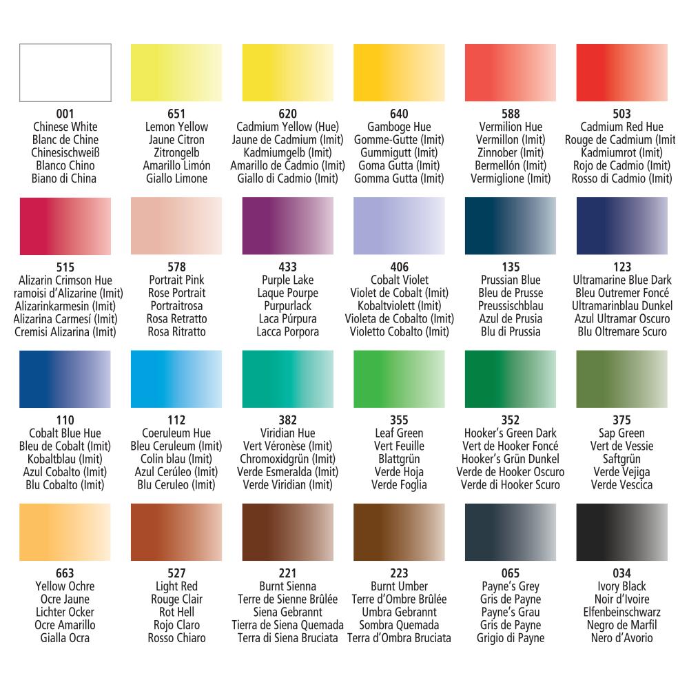 Daler Rowney Aquafine Watercolour Paint 24 Half Pan Set ...