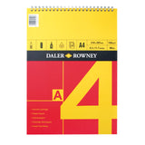 Daler Rowney Red & Yellow Spiral Pads 150Gsm