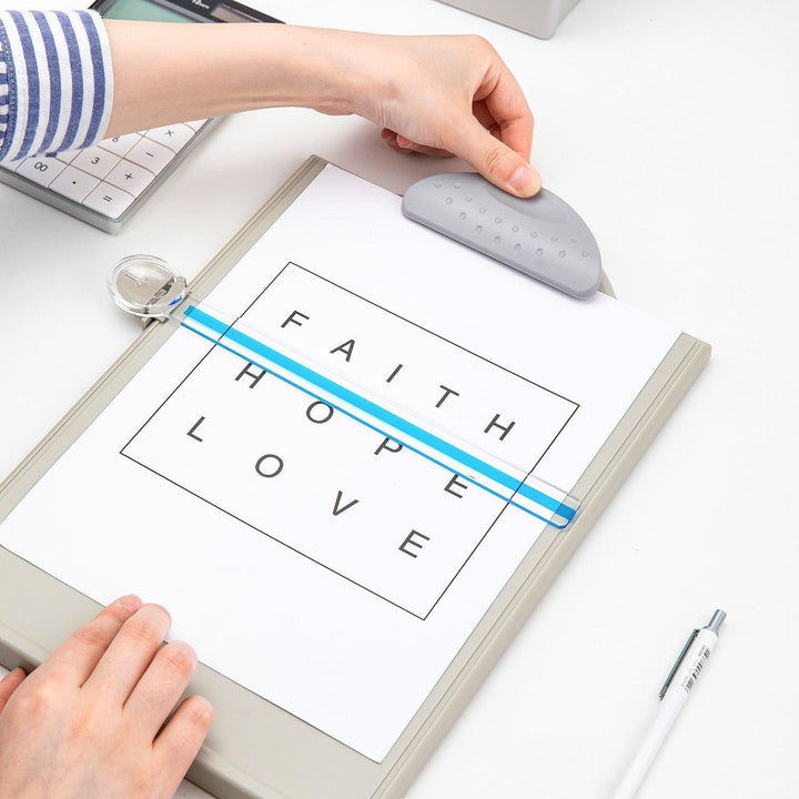 Deli Hips Clipboard With Ruler Reading Stand A4 E9258 - thestationerycompany.pk