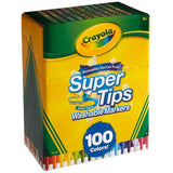 Crayola Super Tips Assorted Color Washable Markers Box Of 100