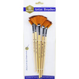 Keep Smiling Fan Brushes Set Of 5 Pieces - thestationerycompany.pk