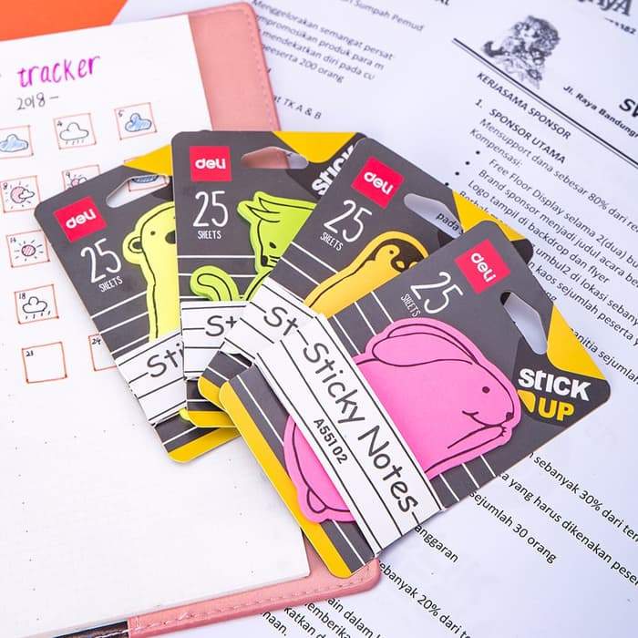Deli Sticky Notes EA55102 Neon Colors - thestationerycompany.pk