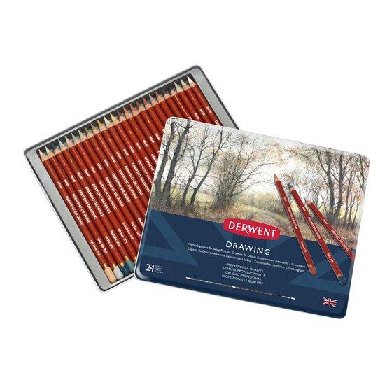 Derwent Drawing Color Pencil Tin Pack Of 24 - thestationerycompany.pk