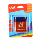Deli 2 Hole Sharpener With Container E0526 - thestationerycompany.pk
