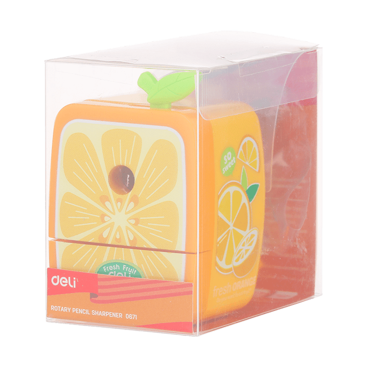 Deli Rotary Pencil Sharpener Fruit Shape E0671 - thestationerycompany.pk