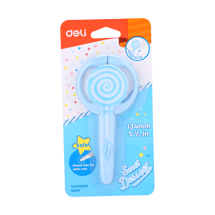 Deli E6069 Scissors Scissors Lovely Lollipop Shape - thestationerycompany.pk