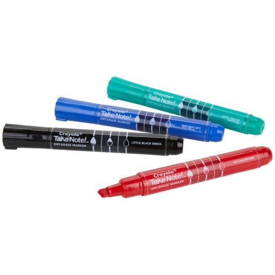 Crayola Dry Erase Markers Set Of 4 - thestationerycompany.pk