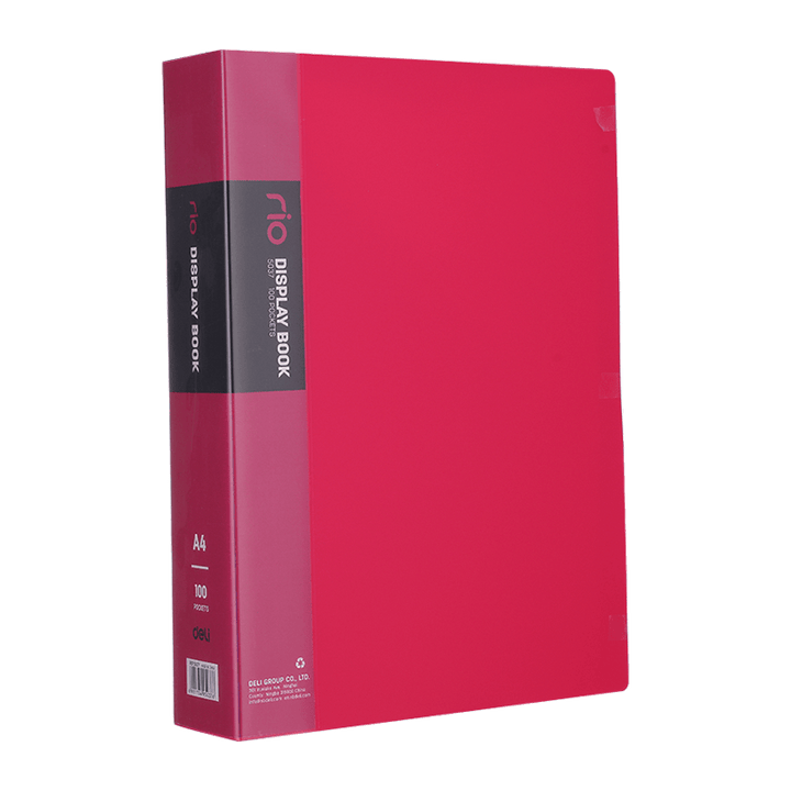 Deli E5037 Display Book A4 100 Pockets - thestationerycompany.pk