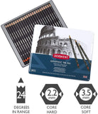 Derwent Graphite Degree Pencils Tin Pack Of 24 - thestationerycompany.pk