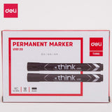 Deli Chisel Permanent Marker Black EU10120 - thestationerycompany.pk