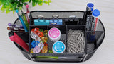 Metal Mesh Desk Organizer 9 Compartments with Drawer