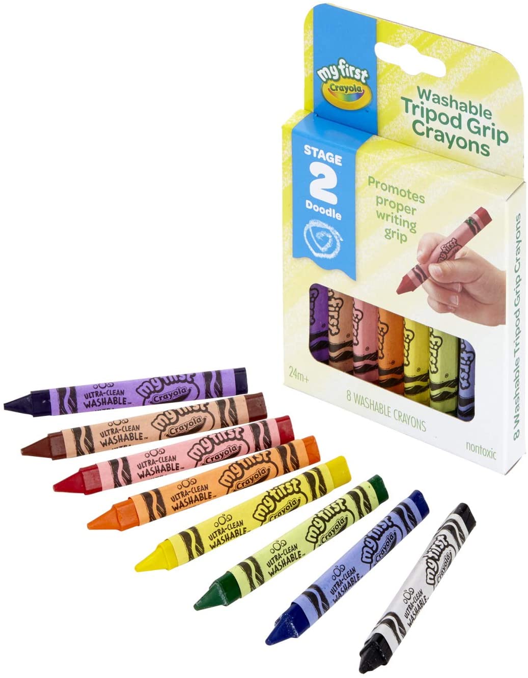 Crayons My First Crayola Washable Tripod Grip 8 Count