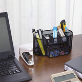 Metal Mesh Desk Organizer 9 Compartments with Drawer