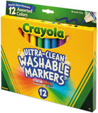 Crayola Washable Markers Broad Point Set Of 12 587812