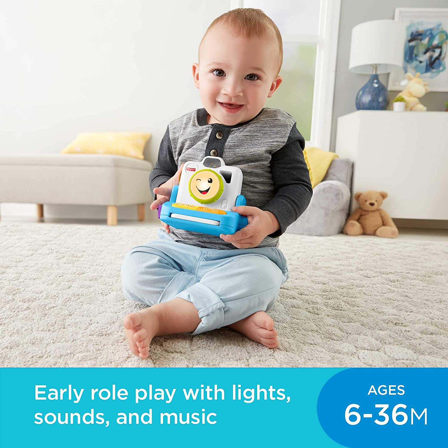 Fisher-Price Laugh and Learn Click and Learn Instant Camera GJW19