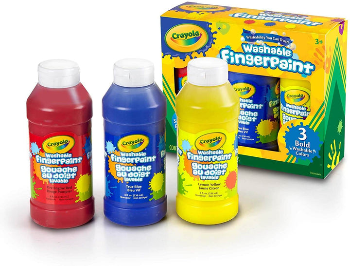 Crayola Washable Finger Paint Pack Of 3 - thestationerycompany.pk