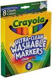 Crayola Washable Markers Broad Line Pack Of 8