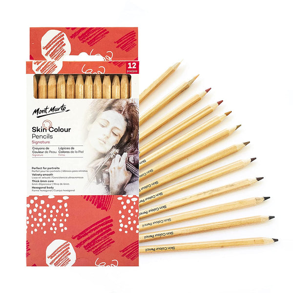 Mont Marte Artist Skin Coloring Pencils Pack of 12