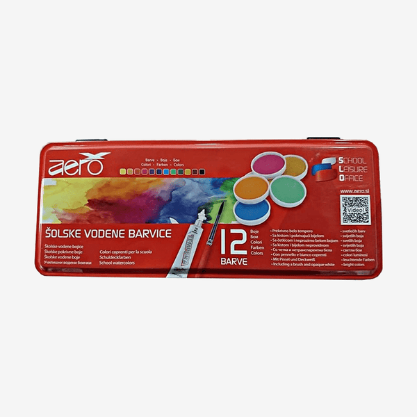 Aero Opaque Watercolor Cake Set Of 12 Pcs - thestationerycompany.pk