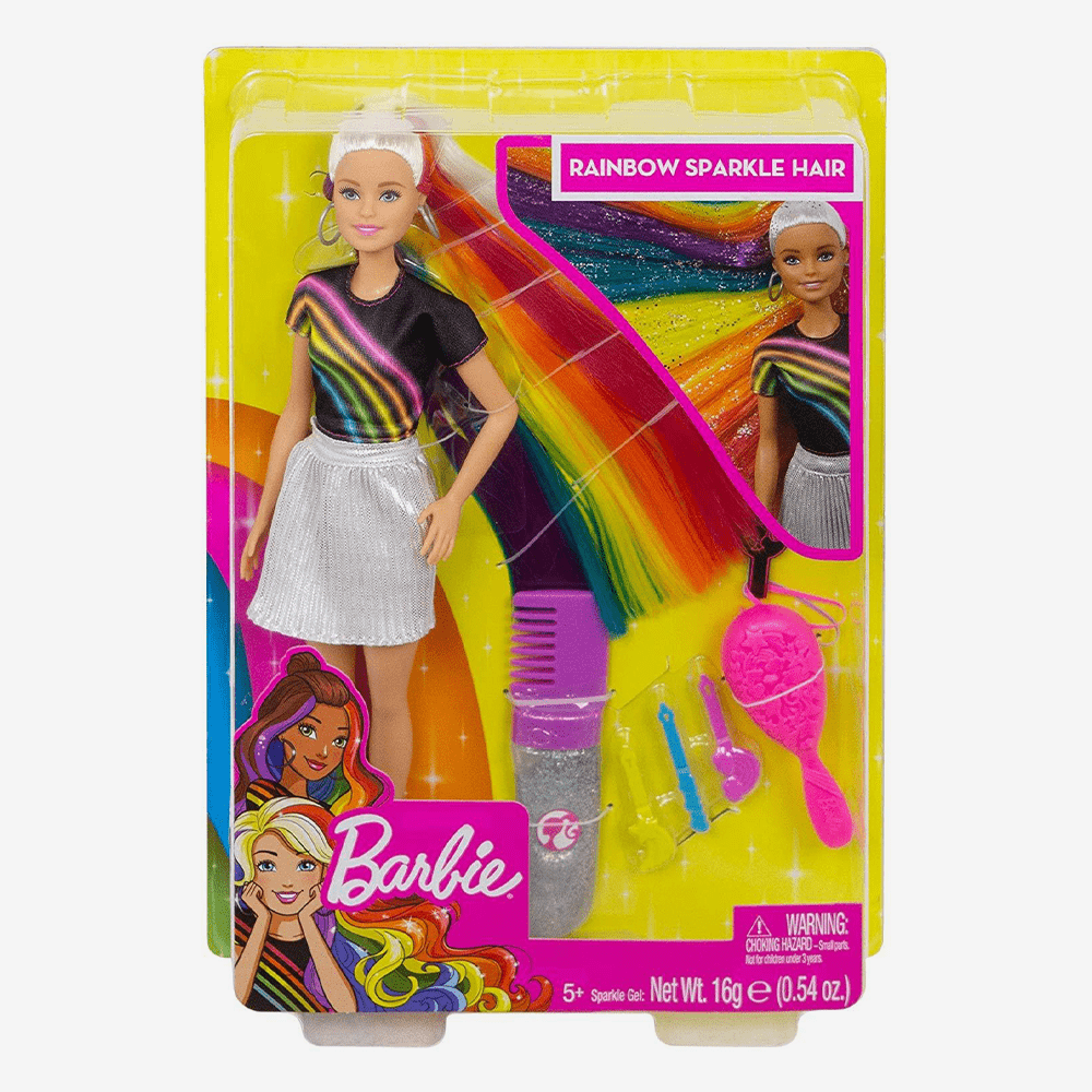 Barbie Rainbow Sparkle Hair Doll – HAT - thestationerycompany.pk