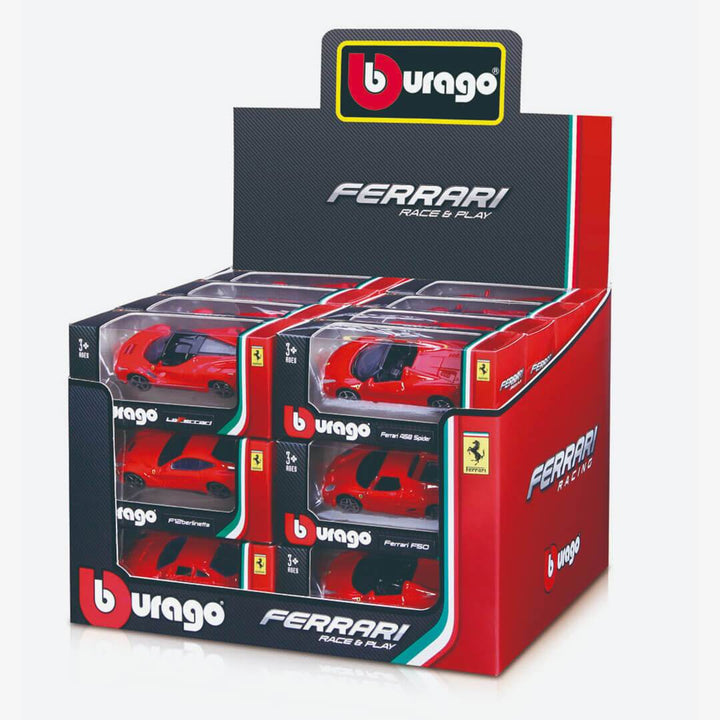 Bburago 1:64 FERRARI RACE AND PLAY 24 PCS - thestationerycompany.pk