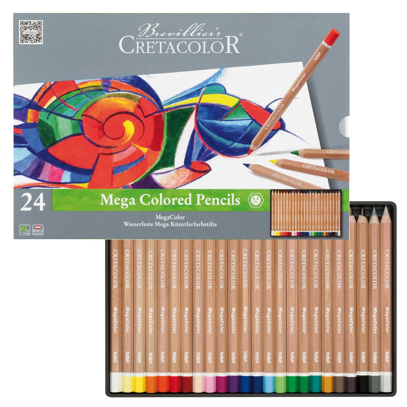 Cretacolor Megacolor Pencils In Tin Box Set - thestationerycompany.pk
