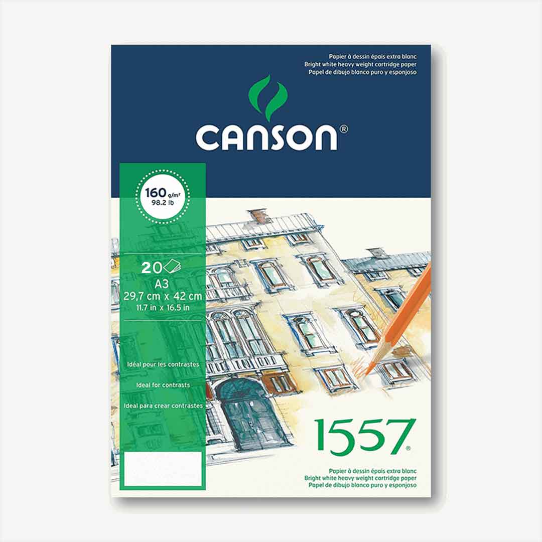 Canson 1557 Sketch & Drawing Pad A3 160gsm