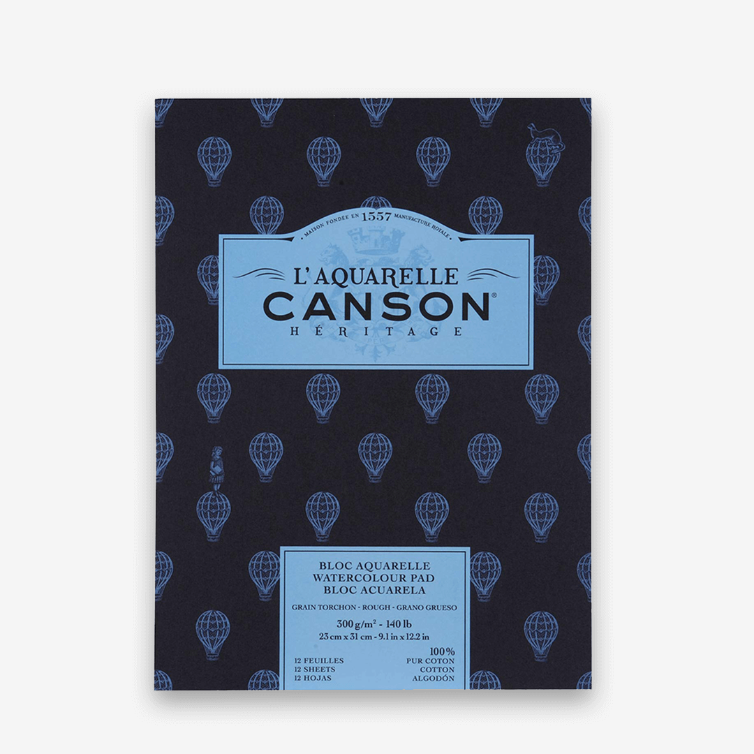 Canson Heritage Watercolor Pad Hot Pressed Rough 300gsm
