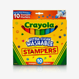 Crayola Ultra-Clean Washable Stamper Markers Pack Of 10 - thestationerycompany.pk