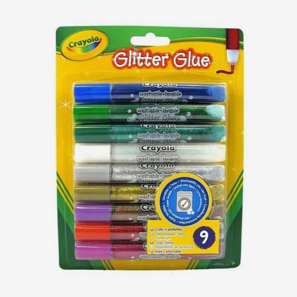 Crayola Washable Glitter Glue 9 pcs - thestationerycompany.pk
