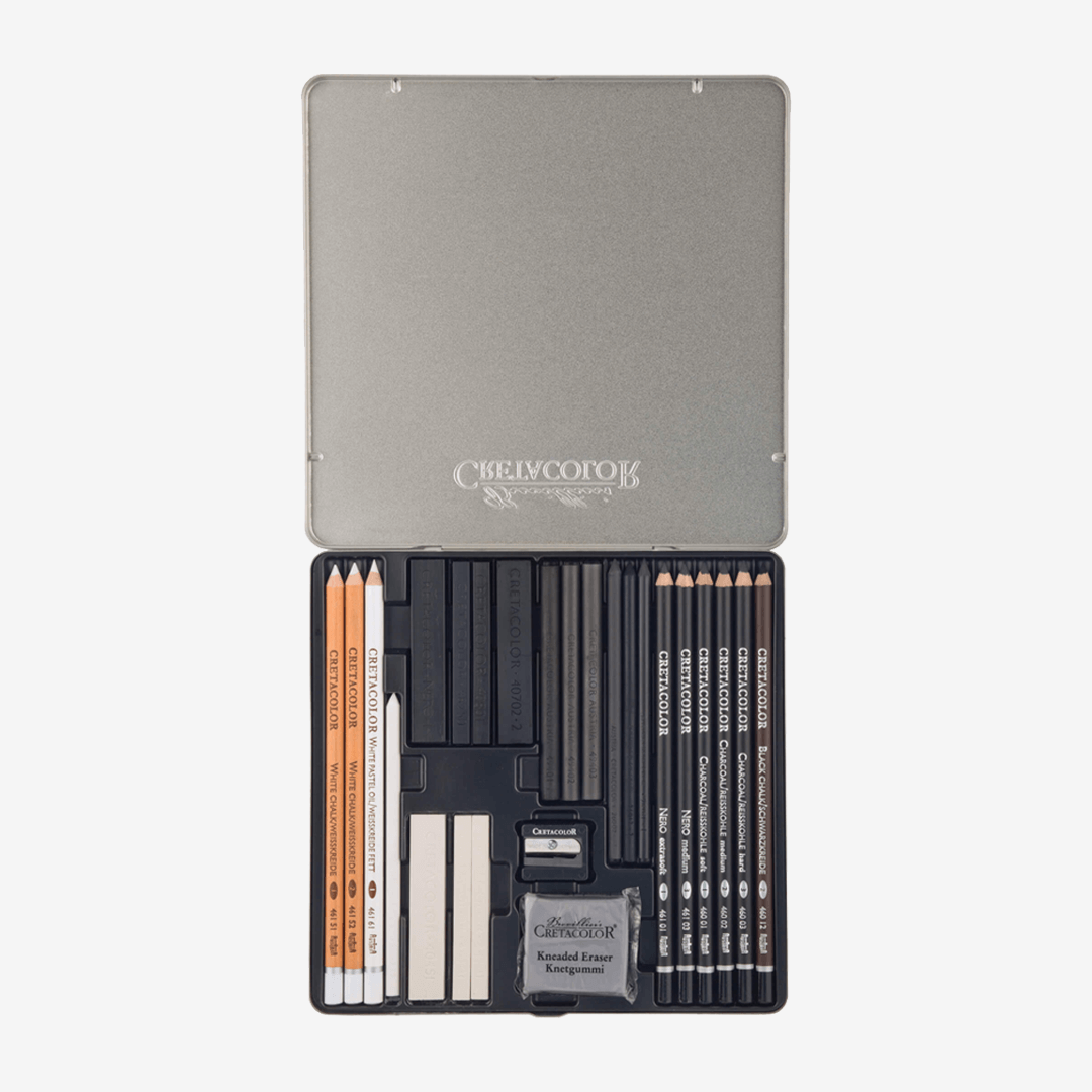 Cretacolor Black And White Box Drawing Set Of 25