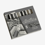 Cretacolor Hard Pastels In Grey Tones Set of 8 Pcs