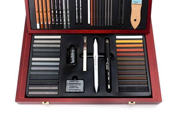 Cretacolor Selection Wooden Case Professional Drawing Set - thestationerycompany.pk