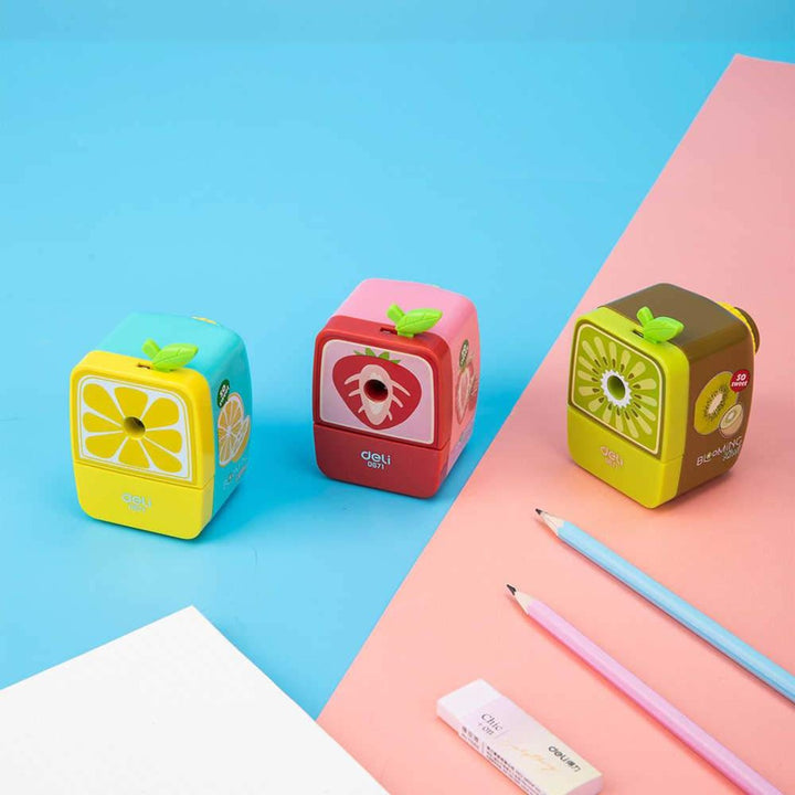 Deli Rotary Pencil Sharpener Fruit Shape E0671 - thestationerycompany.pk