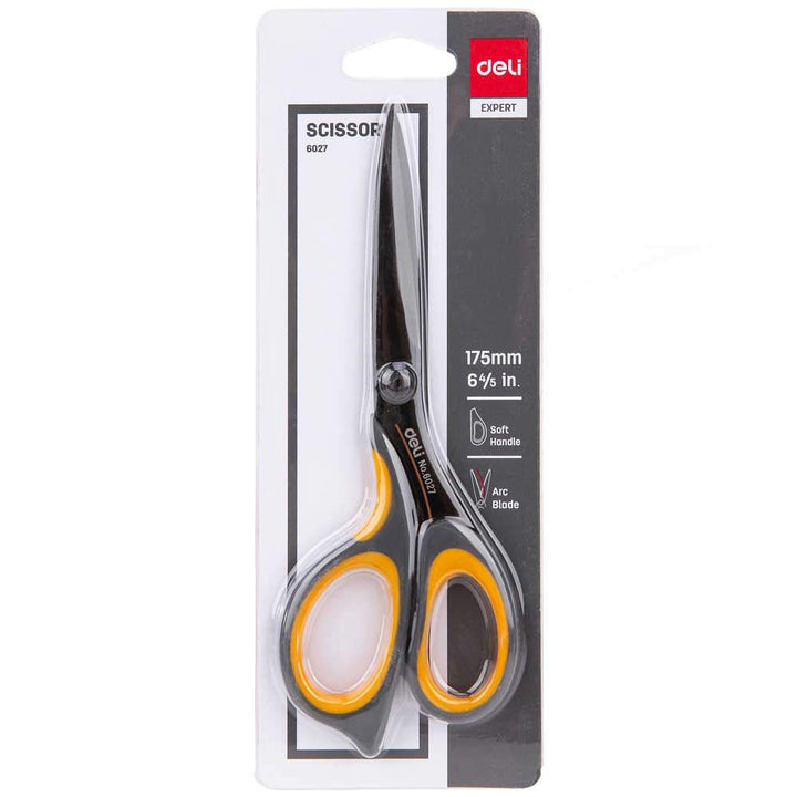 Deli E6027 Metal Office Scissor 175mm Black - thestationerycompany.pk